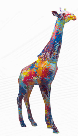 Giraffa multicolor Pop Art