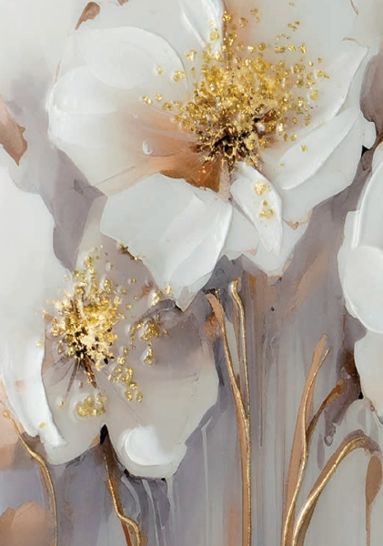 Quadro Flowers Gold 