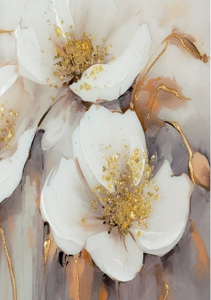 Quadro Flowers Gold 