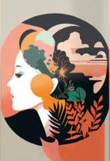 Quadro in vetro GEISHA 