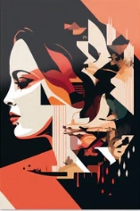 Quadro in vetro GEISHA 