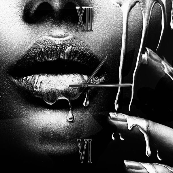 Orologio a quadro Mouth B/N