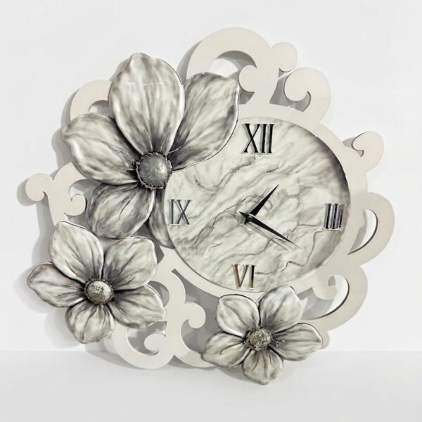 Orologio fiore con cornice