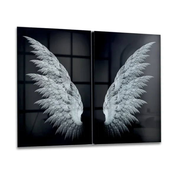 Coppia di quadro in vetro WINGS