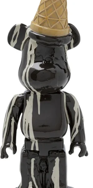 Figura decorativa Gelato Bear nero 40 cm