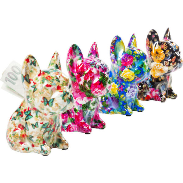 Salvadanaio Dog Fiore 12cm