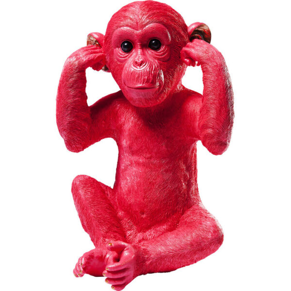 Salvadanaio Monkey Kikazaru rosso 35 cm