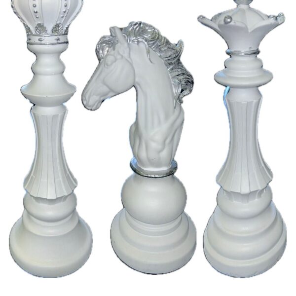 Scacchi Bianco/Argento Set 3Pz