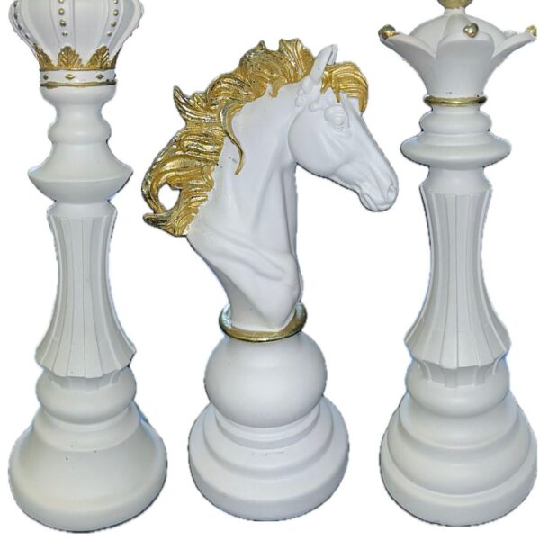 Scacchi Bianco/Oro Set 3Pz