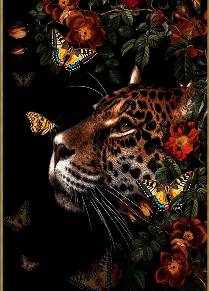 Quadro in vetro tigre 80x120