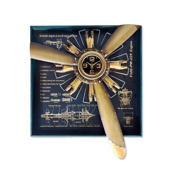 Orologio Aviator Rame 80x96 cm