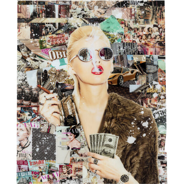 Quadro in vetro Trendy Shopper 120x150 cm