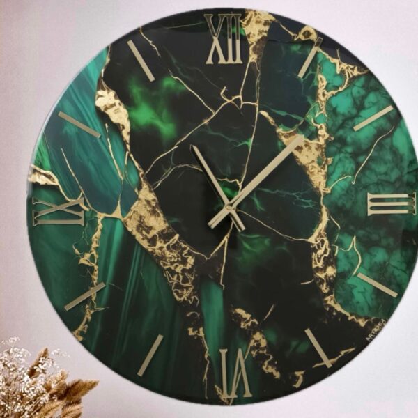 Orologio da parete Marmo Verde